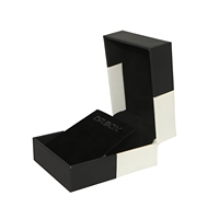 Coffret Cadeau Écologique Personnalisé Recyclable pour Bijoux, Design Ondulé à Rabat, Emballage Rigide Magnétique, 3 Tailles pour Bagues et Bracelets