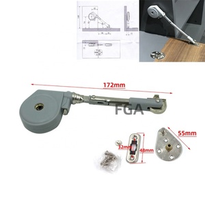 Charnière hydraulique à ressort à gaz pour porte battante, support de meuble, en alliage de zinc et acier, pour atelier, maison, tatami, salle à manger, avec bras de freinage - Product Image 2