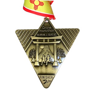 Prix d'usine Médaille sportive bon marché en forme de <span class=keywords><strong>jeton</strong></span> vintage 3D en bronze antique argenté Médailles personnalisées Médailles de marathon - Product Image 5