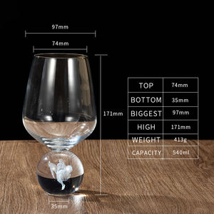 Cocktail thủy tinh pha lê rượu vang đỏ thủy tinh giá nhà máy bán buôn với giấy chứng nhận CE sang trọng bên trong khắc ly rượu - Product Image 2