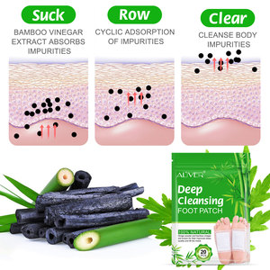 ALIVERホットセール100% オーガニックナチュラルバンブーウッドビネガーデトックスディープクレンジングフットパッチ20個 - Product Image 5