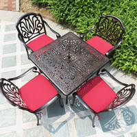 Tianshan — meuble de Patio d'extérieur Antique, chaise et Table en aluminium, chaise en métal, résistant aux intempéries, pour jardin, piscine, balcon