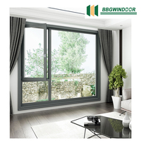Lukliving Venta caliente Vidrio de doble acristalamiento Ventanas coloniales modernas Ventana abatible