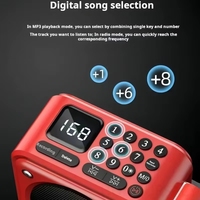 Radio FM portable Sansui U3, mini, rechargeable 1200mAh, lecteur MP3 Walkman, TF/USB, haut-parleur stéréo sans fil HIFI pour sports de plein air