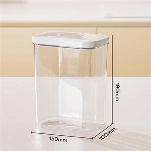 Transparent Plastic Eco-Friendly Pop-up Dry Food <b>Storage</b> <b>Jars</b> Airtight Seal Flip Top Lid <b>Kitchen</b> Pet Food Grains Giveaways - Product Image 5