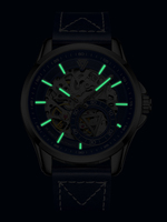 Montre-bracelet mécanique automatique de luxe pour homme, étanche, avec bracelet squelette ajouré FW-6350