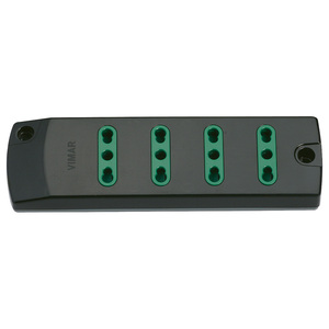 Vimar Power Strip 4 Outlet Black 26 Cm Length - Product Image 1