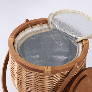 Phổ Biến Nhất <span class=keywords><strong>Wicker</strong></span> Picnic <span class=keywords><strong>Basket</strong></span> Với Xử Lý Và Nắp Gỗ - Product Image 6
