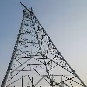 Hot dip galvanized steel pipe lattice tower for transmission line