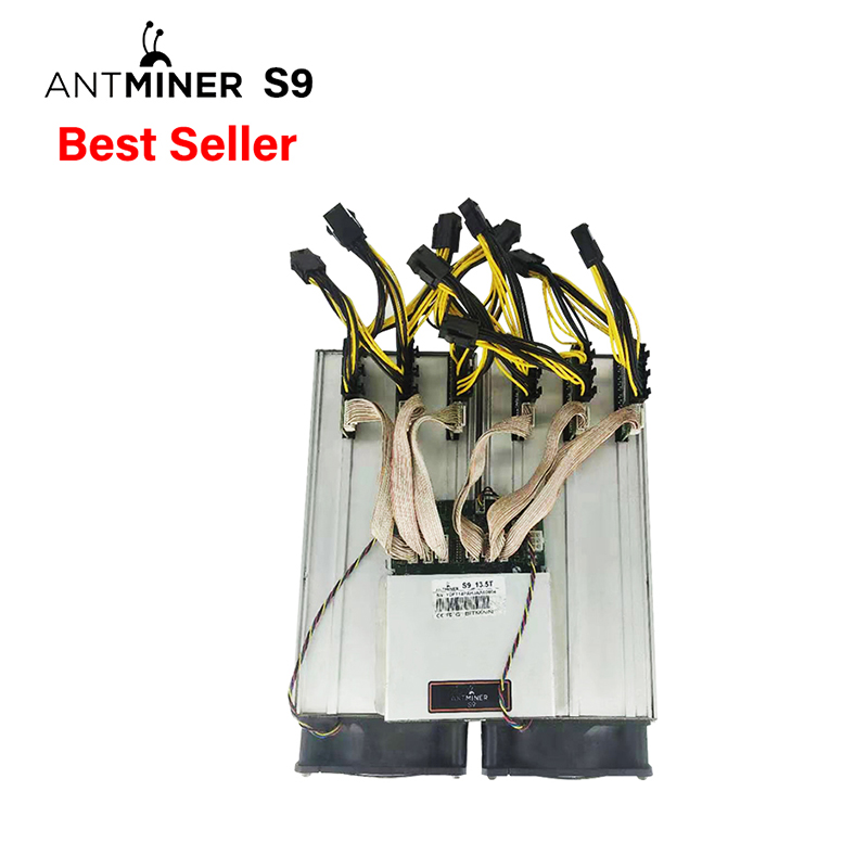2021 Used Bitcoin Miner Antminer S9 S9I S9J 14T 14.5T Second hand mining machine asic S9 with original bitmain Power Supply