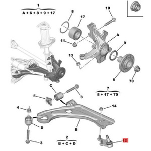 Rótula de suspensión 9800041480 para Dongfeng Fukang 308 408 308S, pieza de repuesto para brazo de control inferior - Product Image 2