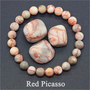 Nouveau Prix <span class=keywords><strong>Moins</strong></span> <span class=keywords><strong>Cher</strong></span> Pierre Naturelle Rose Rhodonite Cristal Pierre Minérale Naturelle Perles Bracelet - Product Image 3