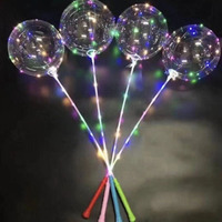 Ballon Bobo LED de Haute Qualité pour Noël, Mariages et Fêtes de la Saint-Valentin, Décorations de Ballons Bulle