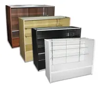 Vitrines vitrées sans cadre Vitrine vitrine tour porte coulissante avec serrure et lumières LED