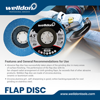 Welldon 100mm outils abrasifs corée disque à lamelles Flexible zircone ponçage semi-lamelle meuleuse d'angle disque de ponçage abrasif