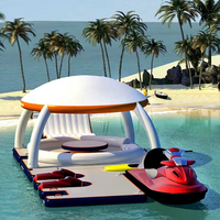 Canapé gonflable relaxant chaise piscine flotteur équipement de jeu d'eau salons gonflables île flottante gonflable