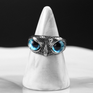 Parures de bijoux avec anneau hibou en acier inoxydable, bracelet pour femmes et hommes, accessoires de bijoux de style affirmé pour homme - Product Image 3