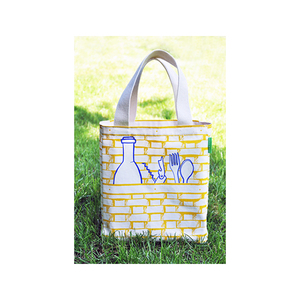 Bolsa de <span class=keywords><strong>picnic</strong></span> de lona de algodón grueso, con bolsillos interiores y asas de algodón - Product Image 1