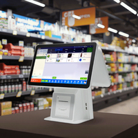 Système de caisse de supermarché Wintronix double écran tout-en-un Android/Linux/Windows OS Wi-Fi 6 Bluetooth 5.2