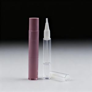 Stylo applicateur d'huile à ongles noir torsadé de 3 ml en gros avec pinceau, stylo à huile pour cuticules, contenant cosmétique, tubes de brillant à lèvres avec boîte et logo - Product Image 2