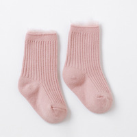 Chaussettes d'hiver pour enfants aux couleurs vives, chaussettes en coton doux pour bébés et tout-petits, semelle antidérapante, rose jaune cyan 6 couleurs