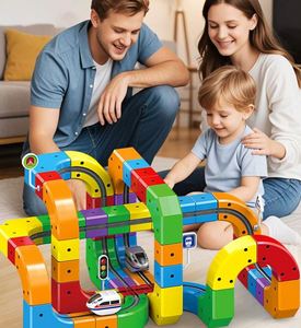 Train électrique à grande vitesse pour enfants, à suspension magnétique, avec circuit à assembler en cube – Jouet en plastique, très populaire - Product Image 1
