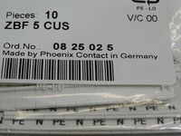Contact PLC 0825025 ZBF 5 CUS ZEBBAND Plat/Nouvel emballage d'origine pour produit sous garantie