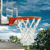 Panier de basket mural GW pour adultes et enfants, avec système de levage électrique extérieur, hauteur réglable, en acier blanc et PC