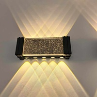 Lampe murale moderne de luxe en cristal, étanche IP65, à base d'aluminium, source de lumière LED pour hôtels et couloirs