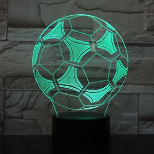 Lámpara 3D <span class=keywords><strong>de</strong></span> alta calidad para balón <span class=keywords><strong>de</strong></span> fútbol, base negra <span class=keywords><strong>de</strong></span> ilusión 3D, decoración <span class=keywords><strong>de</strong></span> 7 colores, luz nocturna para regalo <span class=keywords><strong>de</strong></span> recuerdo - Product Image 2