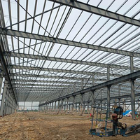 Structure en acier préfabriquée pour entrepôt, usine, vente de bâtiments à ossature métallique, bâtiments commerciaux préfabriqués en acier