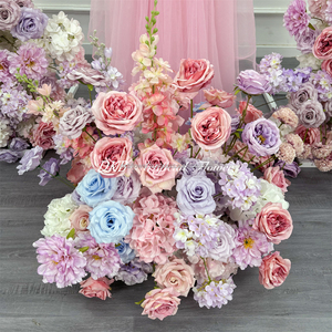 Flores Artificiales de Seda/Tela de Alta Calidad, Rosas, Panel de Fondo para Bodas, Decoración de Piso, Adorno Floral, Día de San Valentín, Graduación - Product Image 4