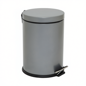 Contenedor de Basura de 3 L, Diámetro 17 cm, Altura 25 cm, con Pedal, Color Gris - Product Image 3