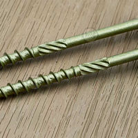 Sekrup Kayu Oval Countersunk Torx Drive Stainless Steel 304 Kelas A Berlapis Seng 40mm M6 dengan Shank Knurled BoZhan BZ-270