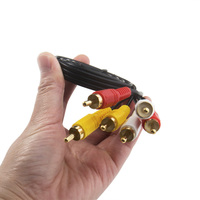 Câble audio-vidéo plaqué or 3RCA vers 3RCA Câble AV composite compatible avec décodeur lecteur DVD