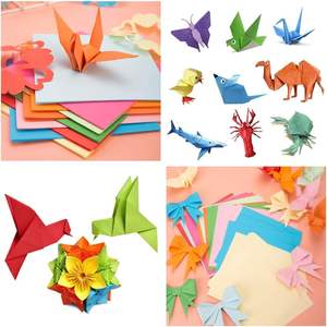 נייר אוריגמי בגדלים שונים של נייר דיי אמנות נייר כפול דו צדדי עבור ילדים מקפלים פרחים ורדים - Product Image 5