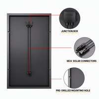 Panneau solaire monocristallin OEM à contact arrière HPBC haute efficacité 12V 18V 100W 120W 200W 300W pour camping, camping-car et systèmes hors réseau