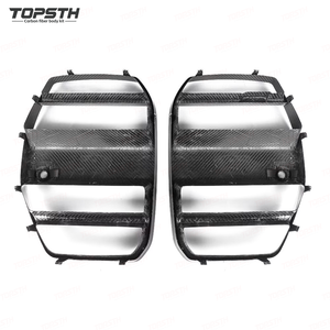 Grille de pare-chocs avant en fibre de carbone sèche de style ST pour <span class=keywords><strong>BMW</strong></span> M3 G80 G82 G83 M4 Lightweight Mesh Trim Exterior Upgrade - Product Image 4