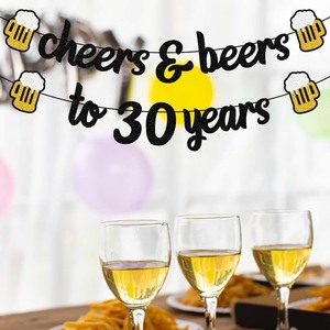 Novedad Transfronteriza: Banderines de Papel para Cumpleaños 18-23456780, Letreros Temáticos de Cerveza para Fiestas, Suministros para Fiestas de Cerveza, Europa y América - Product Image 4