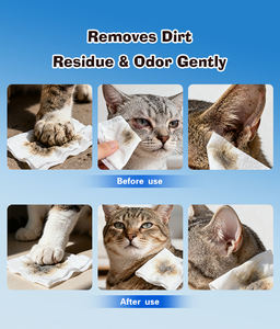 Lingettes nettoyantes pour animaux de compagnie avec <span class=keywords><strong>formule</strong></span> douce pour les soins de la peau des chiots - Product Image 5