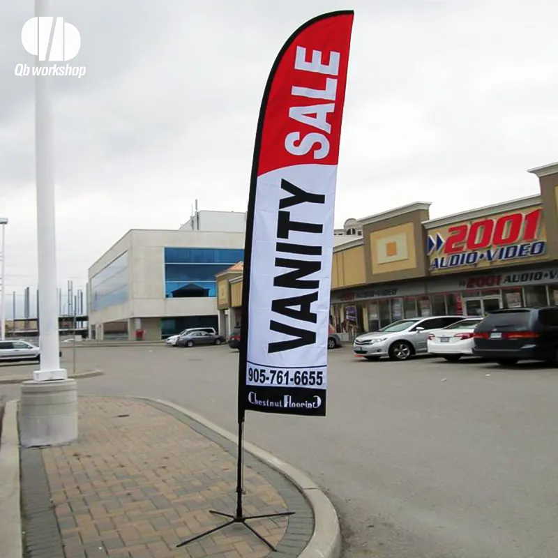 Evento all'aperto Flying Wind Beach Feather Flags banner Double Sided Printed Promotion pubblicità Flag Bannner