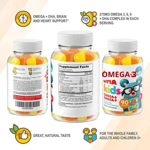 Vitahealthy OEM/ODM, поставка с завода, Халяльные натуральные органические Омега 3 дха, Детские мармеладки для поддержки витаминов и мозга - Product Image 3