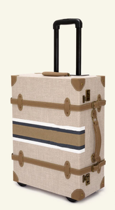 Personalised Luxury Women Classic Beige Vintage <b>Trunk</b> <b>Luggage</b> Soft Fawn Travel Trolley Case - Product Image 3