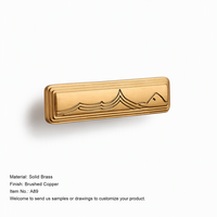 Poignée de barre carrée moderne de luxe en laiton massif, finition cuivre brossé, extrémités à rainures étagées, pour armoire de cuisine, commode, anti-rouille, durable