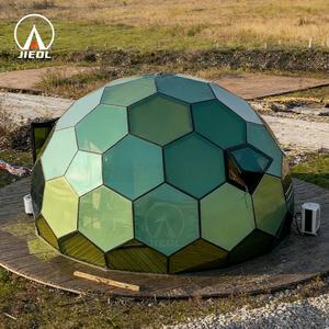 Tente dôme géodésique en verre JIEOL 5M 360° ° Maison de glamping transparente pour l'Amérique centrale avec salle de bain complète - Product Image 1