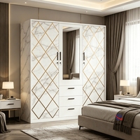 Armoire de chambre à coucher en acier imprimé à 2 portes, armoire de rangement en métal gain de place avec panneaux de porte à imprimé floral personnalisé
