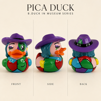 B.DUCK Série Musée Pica Duck Figurine PVC Canard Flottant OEM Boîte Mystère Personnalisée Canard en Caoutchouc