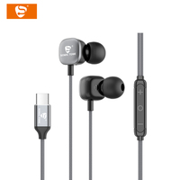 SOMIC TONE D22C Earphone Sport In-Ear Berkabel Tipe-C IPX4 Tahan Air Chip Digital AAC Kontrol Volume Stereo Bass
