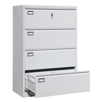 Meuble de bureau en acier, armoire de rangement avec tiroirs, armoire à dossiers à 4 tiroirs