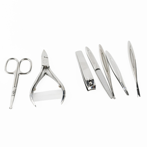 Customized Leather Packaging Beauty Metal <b>Manicure</b> & Pedicure Set Nail Clipper <b>Kit</b> - Product Image 2